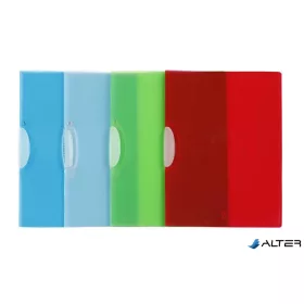   Gyorsfűző, klipes, PP, A4, VIQUEL "Propyglass V-Clip", vegyes színek