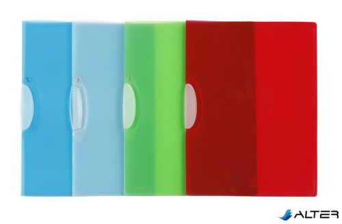 Gyorsfűző, klipes, PP, A4, VIQUEL "Propyglass V-Clip", vegyes színek