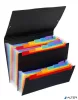 Harmonikamappa, PP, 12+6 rekeszes, VIQUEL "Rainbow Class", fekete