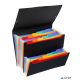 Harmonikamappa, PP, 12+6 rekeszes, VIQUEL "Rainbow Class", fekete