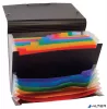 Harmonikamappa, PP, 12+6 rekeszes, VIQUEL "Rainbow Class", fekete