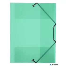   Gumis mappa, 15 mm, PP, A4, VIQUEL 'Propyglass', zöld