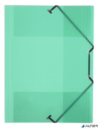 Gumis mappa, 15 mm, PP, A4, VIQUEL "Propyglass", zöld