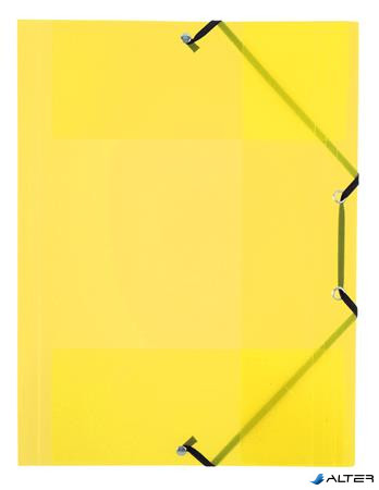 Gumis mappa, 15 mm, PP, A4, VIQUEL 'Propyglass', sárga