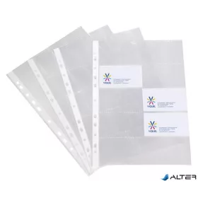   Névjegytartó genotherm, lefűzhető, A4, 100 mikron, víztiszta, 20 férőhelyes, VIQUEL