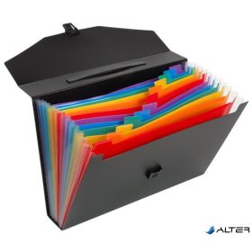   Harmonikatáska, PP, 12 rekeszes, VIQUEL 'Rainbow Class', fekete