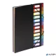 Irattartó mappa, gumis, 12 részes, VIQUEL "Rainbow Class", fekete