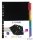 Regiszter, műanyag, A4 Maxi, 6 részes, VIQUEL 'Rainbow Class', fekete