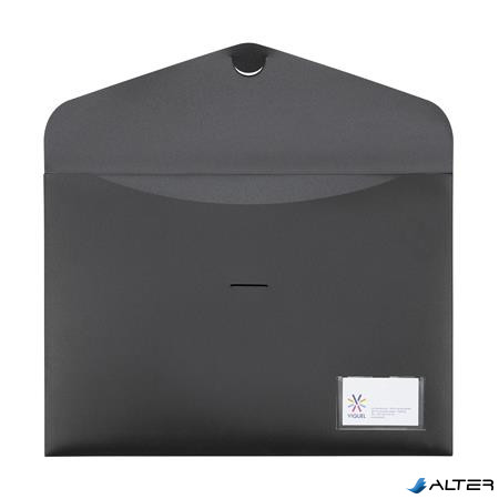 Irattartó tasak, A3, PP, bújtatós záródás, VIQUEL 'Creativ Gallery', fekete