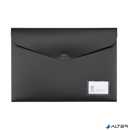 Irattartó tasak, A3, PP, bújtatós záródás, VIQUEL 'Creativ Gallery', fekete