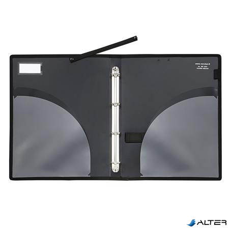 Kottatartó, 4 gyűrűs, 25 mm, A4, PP, VIQUEL 'Vocalyz Adagio', fekete