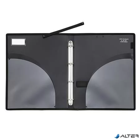 Kottatartó, 4 gyűrűs, 25 mm, A4, PP, VIQUEL "Vocalyz Adagio", fekete