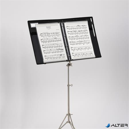 Kottatartó, 4 gyűrűs, 25 mm, A4, PP, VIQUEL 'Vocalyz Adagio', fekete