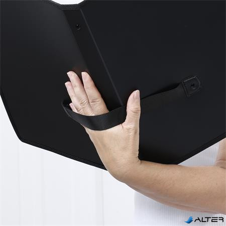 Kottatartó, 4 gyűrűs, 25 mm, A4, PP, VIQUEL 'Vocalyz Adagio', fekete