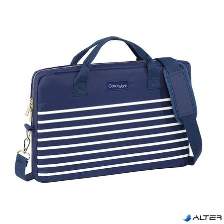 Notebook táska, 15', VIQUEL CASAWORK 'Marin', kék-fehér