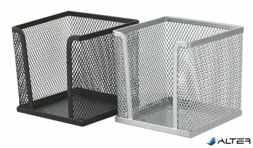 Kockatömbtartó, fémhálós, VICTORIA OFFICE, fekete