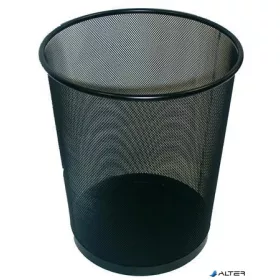 Papírkosár, fémhálós, VICTORIA OFFICE, fekete