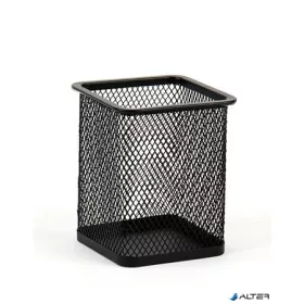   Írószertartó, fémhálós, szögletes, VICTORIA OFFICE, fekete