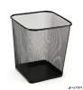Papírkosár, fémhálós, szögletes, VICTORIA OFFICE, fekete