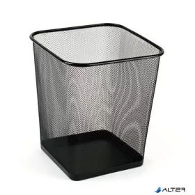   Papírkosár, fémhálós, szögletes, VICTORIA OFFICE, fekete