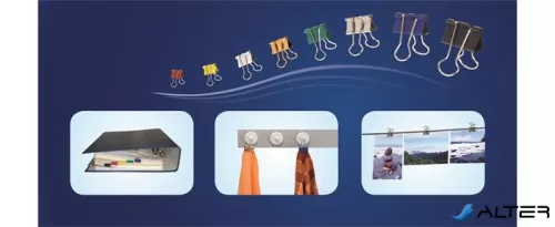 Bindercsipesz, 13 mm, MAUL '214', vegyes színek