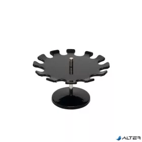   Bélyegző tartó állvány, kör, 1 szintes, 12 hely, MAUL, fekete