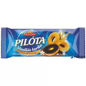   Vaníliás karika, 150 g, GYŐRI " Pilóta", étcsokoládés
