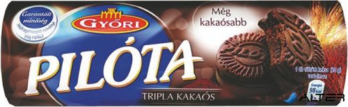 Keksz, 180 g, GYŐRI "Pilóta Tripla", kakaós