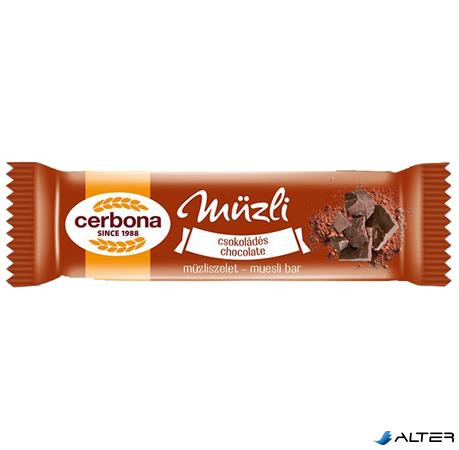 Müzliszelet, 20 g, CERBONA, csokoládés