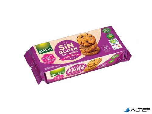 Keksz, 130 g, GULLÓN, gluténmentes, csokidarabokkal