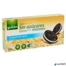   Keksz, édesítőszerrel, 210 g, GULLÓN, kakaós, krém töltelékkel