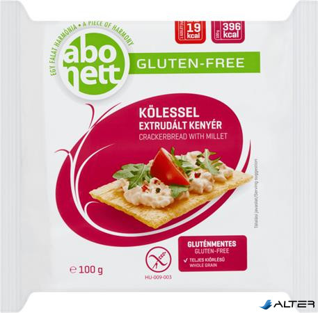 Extrudált kenyér, ABONETT, 100 g, köleses, gluténmentes