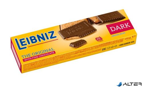 Keksz, 125g, LEIBNIZ "Choco", étcsokoládés