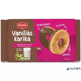 Vaníliás karika, 150 g, DETKI, tejbevonóval mártva