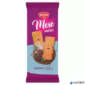   Mézes linzer, 180 g, DETKI "Mese", kakaós tejbevonómasszával félig mártva