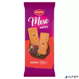   Mézes linzer, 180 g, DETKI "Mese", kakaós étbevonómasszával félig mártva