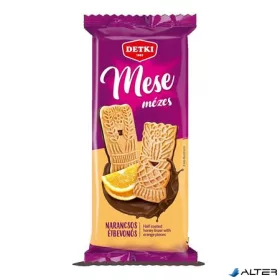   Mézes linzer, 180 g, DETKI "Mese", narancsdarabokkal, kakaós étbevonómasszával félig mártva