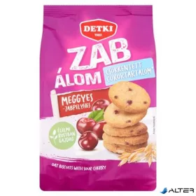   Omlós keksz, 150 g, DETKI "Zabálom", meggyes-zabpelyhes