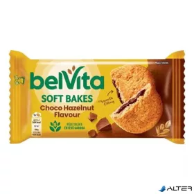   Keksz, 50 g, BELVITA "Jó reggelt! Softy" mogyorós ízű kakaós töltelékkel