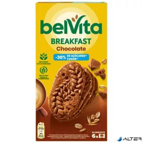   Keksz, 6x50 g, BELVITA "Jó reggelt", kakaós, csökkentett cukortartalommal