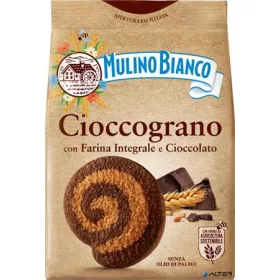  Keksz, teljes kiőrlésű, 330 g, MULINO BIANCO "Cioccograno", csokoládés