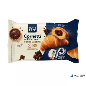   Croissant, glutén- és laktózmentes, 4x60 g, NUTRIFREE "Cornetti al Cioccolato", csokoládéval töltött