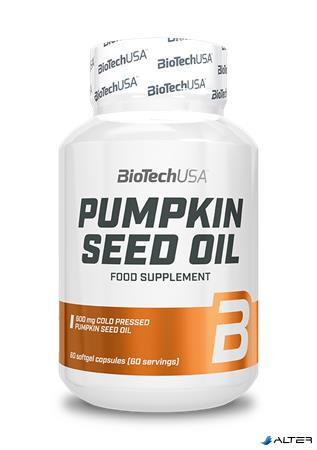 Étrend-kiegészítő tabletta, 60 tabletta, BIOTECH USA "Pumpkin Seed Oil"