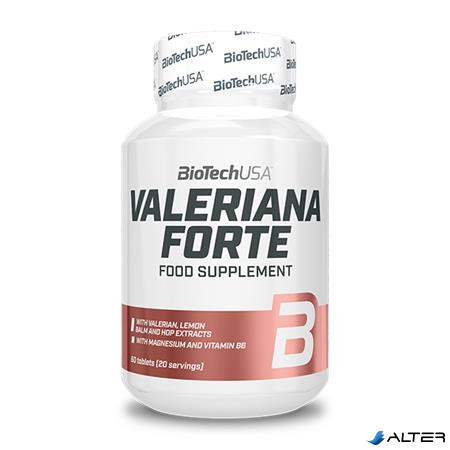Étrend-kiegészítő tabletta, 60 tabletta, BIOTECH USA "Valeriana Forte"