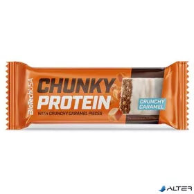   Fehérjeszelet, gluténmentes, 50g, BIOTECH USA 'Chunky Protein Bar', Crunchy Caramel