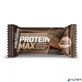   Fehérjeszelet, gluténmentes, 45g, BIOTECH USA "Protein Max", dupla csokoládé