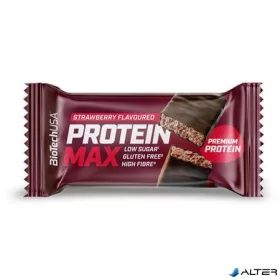   Fehérjeszelet, gluténmentes, 45g, BIOTECH USA "Protein Max", eper