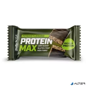   Fehérjeszelet, gluténmentes, 45g, BIOTECH USA "Protein Max", pisztácia