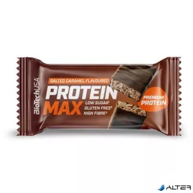   Fehérjeszelet, gluténmentes, 45g, BIOTECH USA 'Protein Max', sós karamell