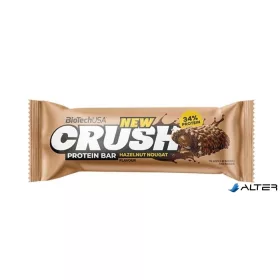  Fehérjeszelet, 45g, BIOTECH USA "Crush protein bar", mogyorókrém-nugát